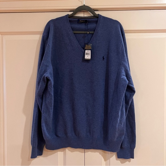 POLO BY RALPH LAUREN MEN'S WOOL V-NECK SWEATER